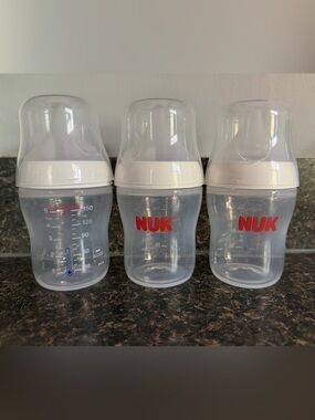 NUK Clear Baby Bottles - Set of 3